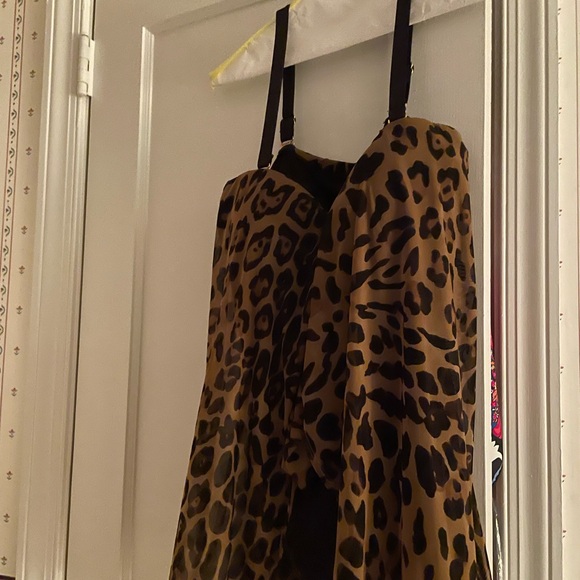 Lauren RALPH LAUREN Plus Size Cheetah Print Flyaway One Piece size 18W zebra - Picture 7 of 7